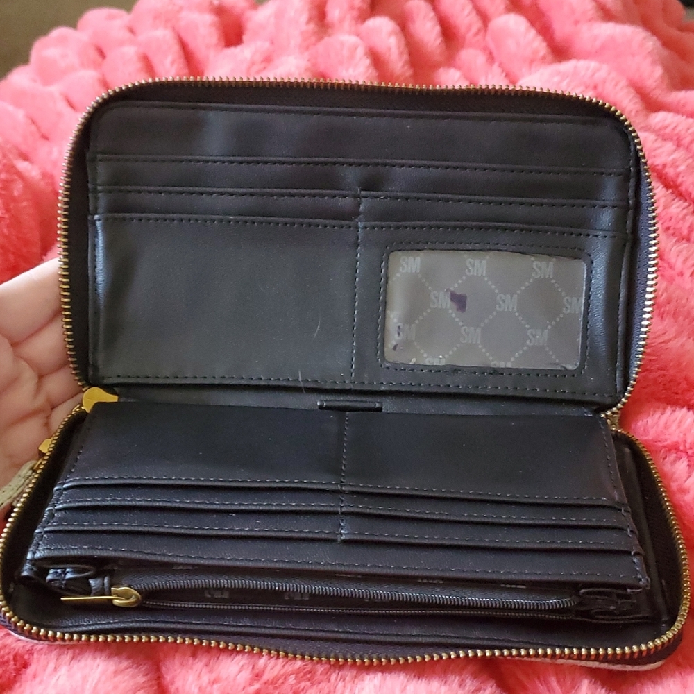 Steve Madden Snake Print Zip Around Wristlet Wallet - Picture 6 of 9
